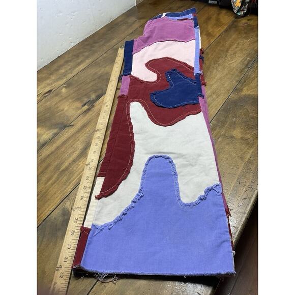 Free People Groovy Supernova Cord Wide Leg Purple Disco Jeans Size 25 - Picture 11 of 11